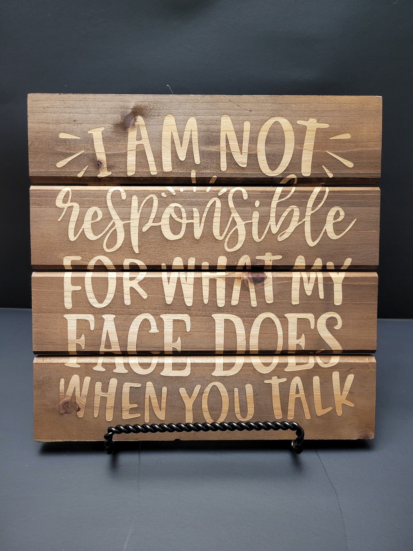 I am Not Responsible for what My Face does while You Talk